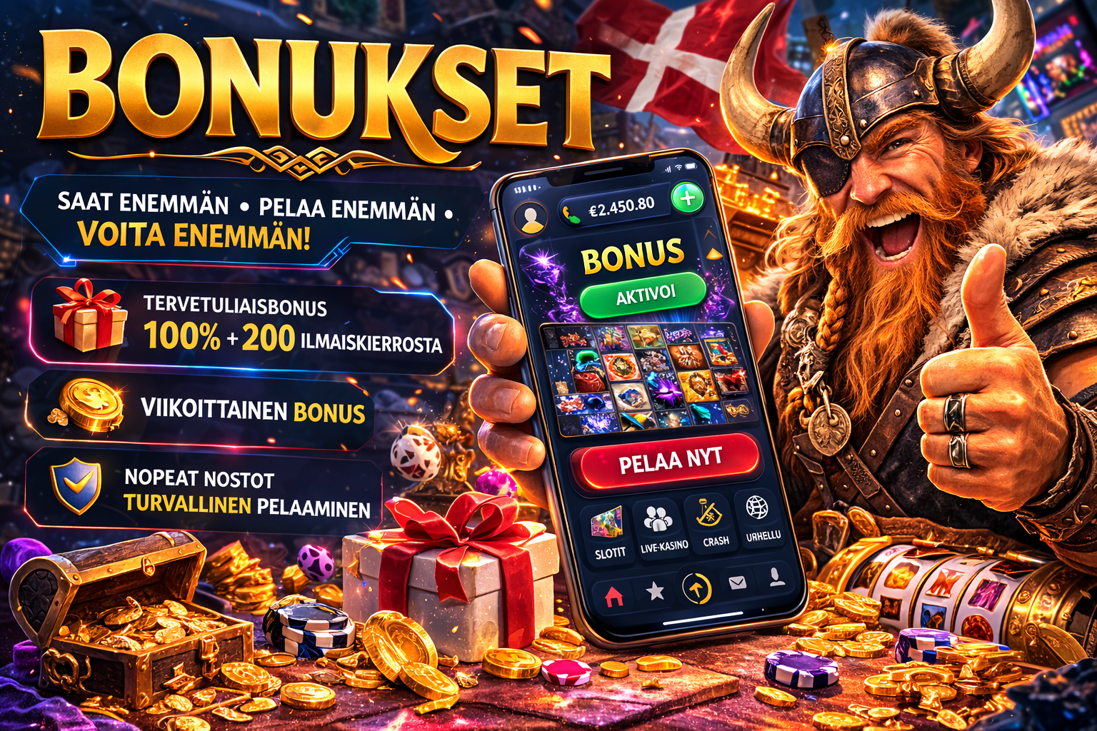 Nettikasinon bonukset ja lahjat mobiilisovelluksessa pelimerkkien ja kolikoiden kanssa